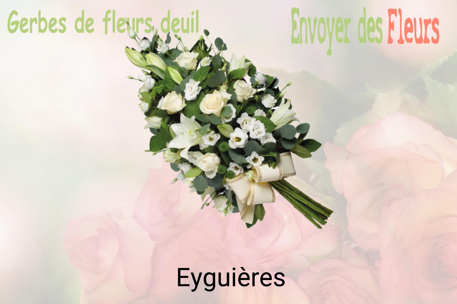 Gerbe de fleurs de deuil livrée à Eyguières